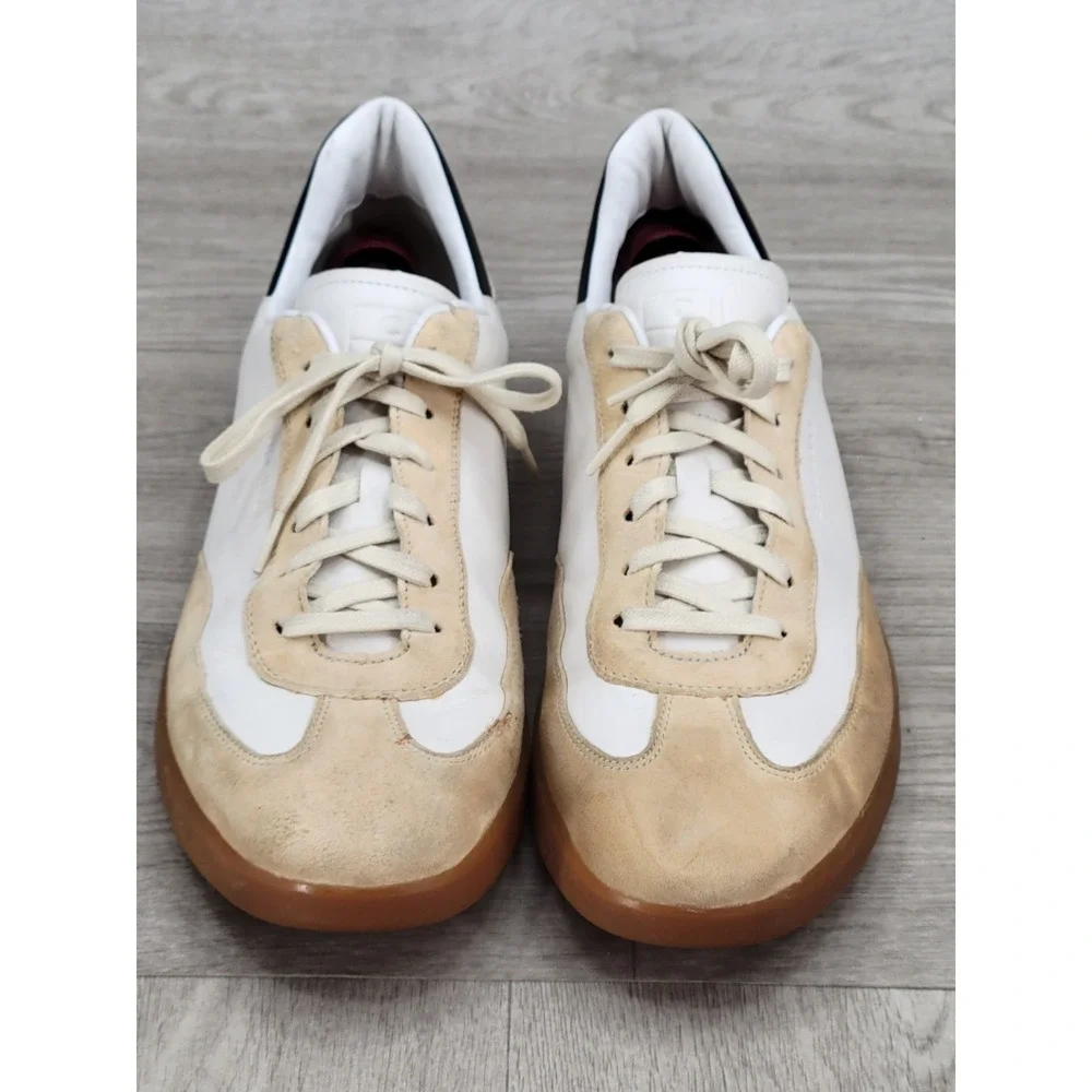 Cole Haan Men's Grandpro Turf Sneaker Ivory Tumbled-Stone Suede Mens Size 13 M